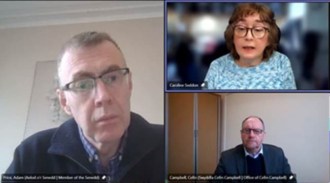 Wales News An online meeting screenshot