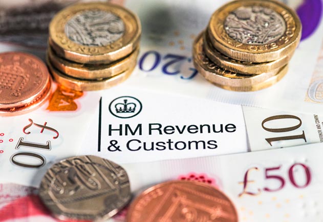 CDV Webinar Web Appetiser 630X433 Coins and notes around an HMRC logo