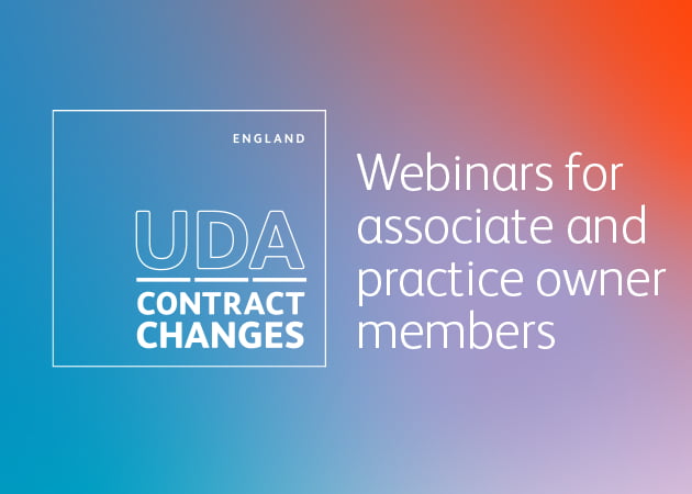 UDA contract changes: Webinars for associate and practice owner members